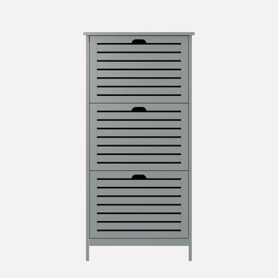 Bergen Three Tier Shoe Cabinet – Grey