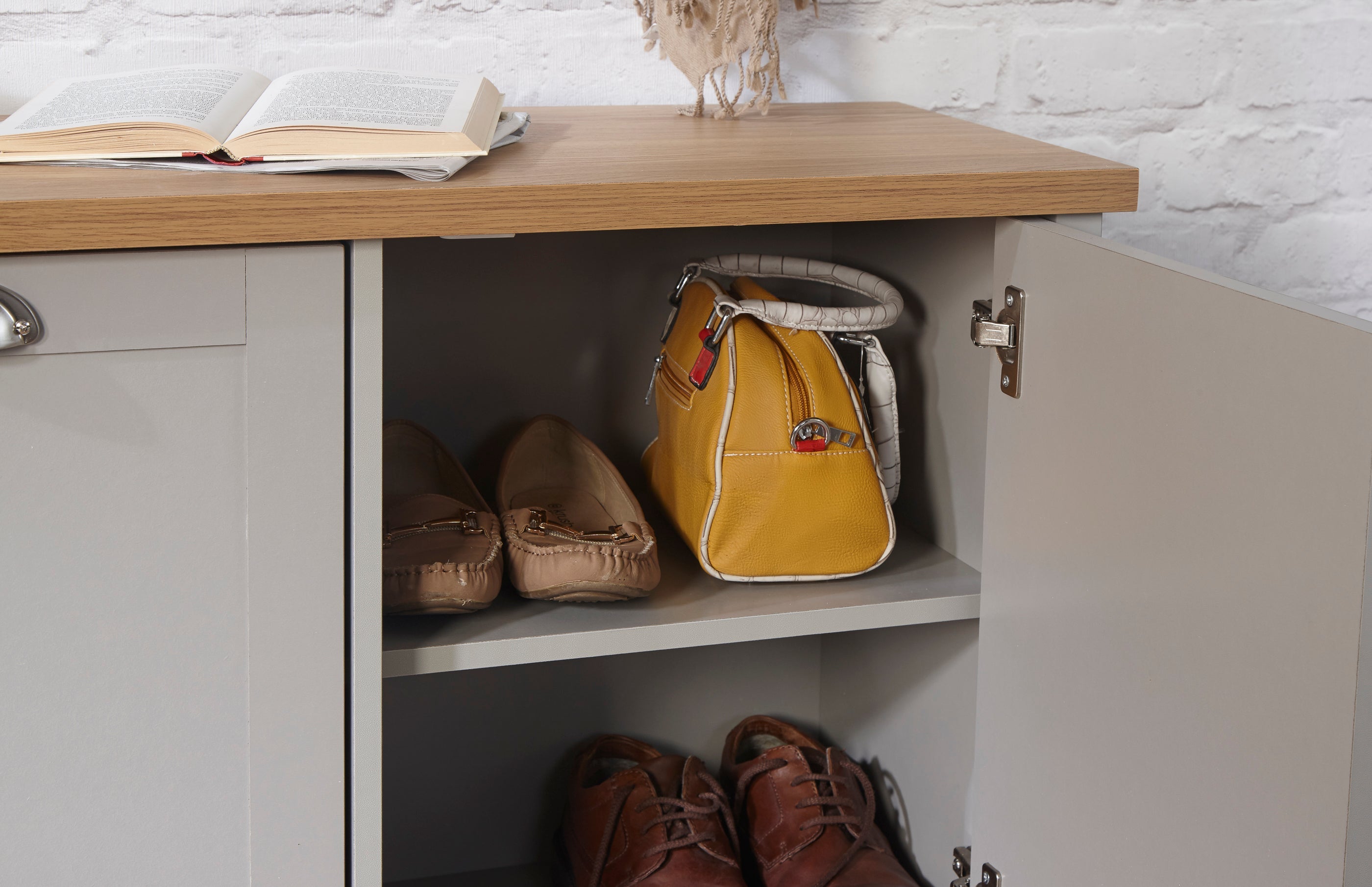 Lancaster Shoe Storage Grey – GFW, view 12
