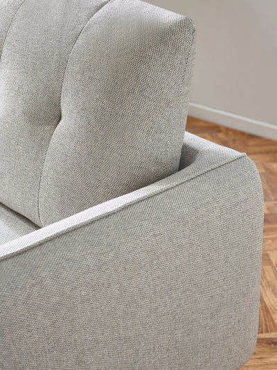 Remy 3 Seater Light Grey Fabric Sofa – Julian Bowen, view 8