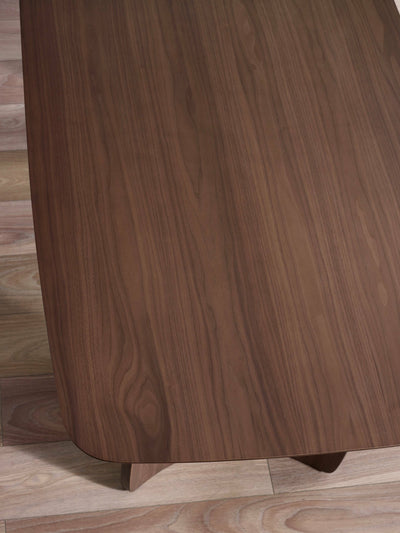 Artemis Curved Leg Walnut Dining Table – Julian Bowen, view 8