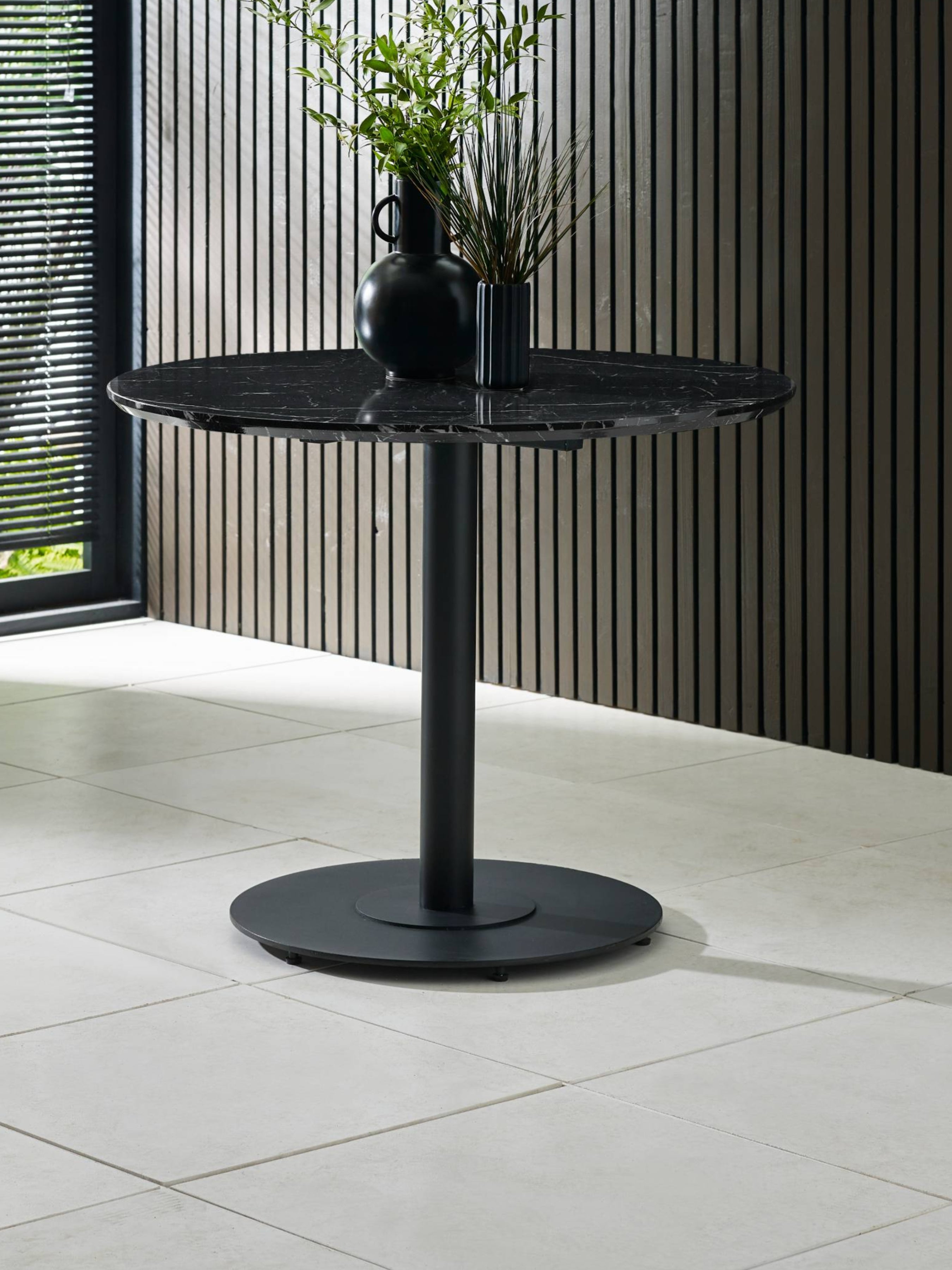 Luca 80cm Round Dining Table Black – Julian Bowen, view 14
