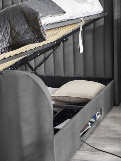 Clara Ottoman TV Bed - Dark Grey – Julian Bowen, view 47