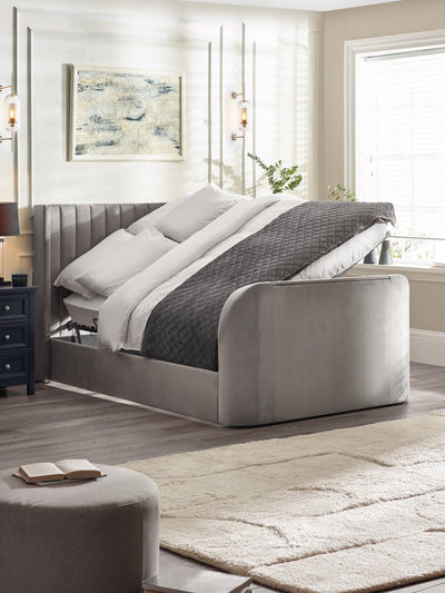 Clara Ottoman TV Bed  - Light Grey – Julian Bowen, view 28