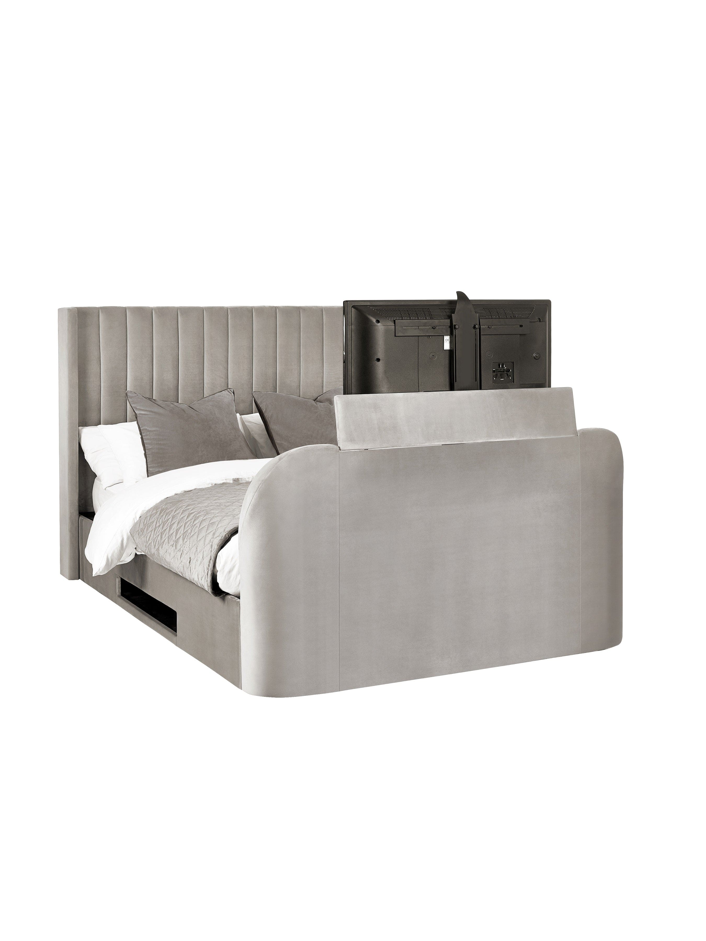 Clara Ottoman TV Bed  - Light Grey – Julian Bowen, view 6