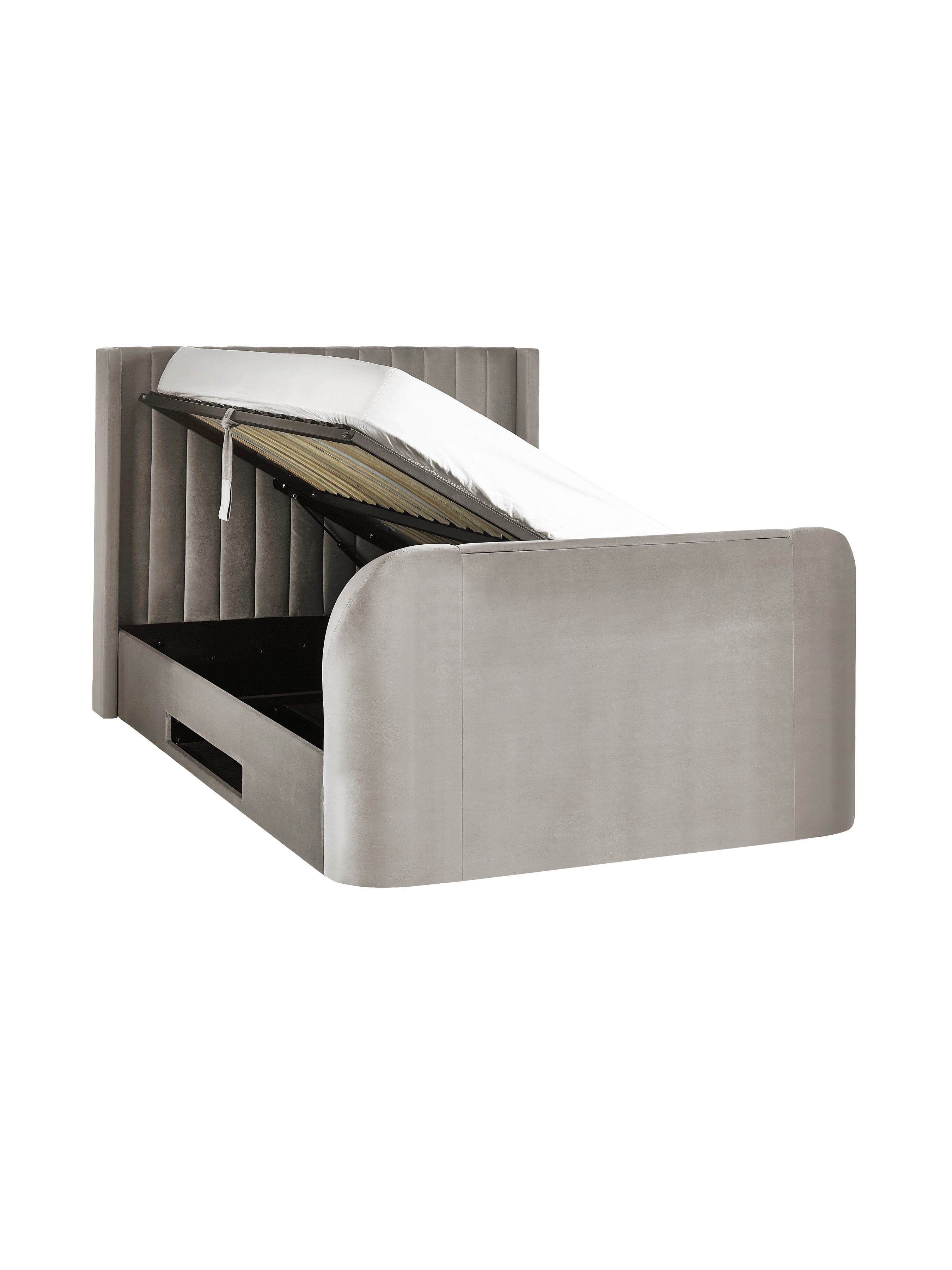 Clara Ottoman TV Bed  - Light Grey – Julian Bowen, view 8
