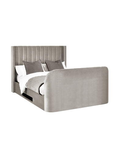 Clara Ottoman TV Bed  - Light Grey – Julian Bowen