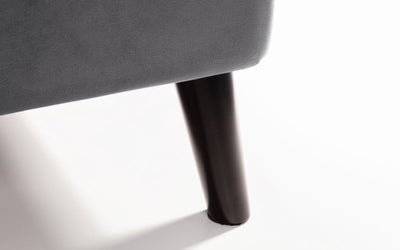 Frida Curved Velvet Bed - Grey – Julian Bowen, view 7