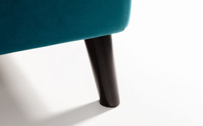 Frida Curved Velvet Bed - Teal – Julian Bowen, view 8