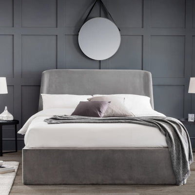 Frida Storage Ottoman Bed - Grey – Julian Bowen, view 2