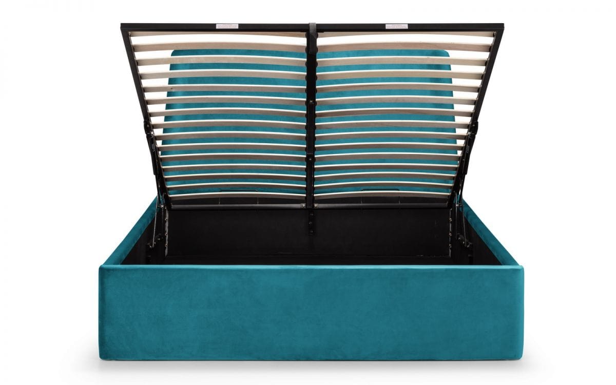 Frida Storage Ottoman Bed - Teal – Julian Bowen, view 7