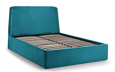 Frida Storage Ottoman Bed - Teal – Julian Bowen, view 4