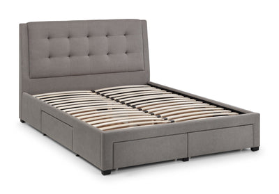 Fullerton 4 Drawer Bed - Grey – Julian Bowen, view 2