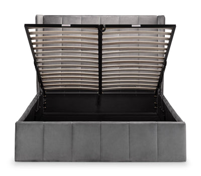 Gatsby Storage Ottoman Bed - Light Grey – Julian Bowen, view 8