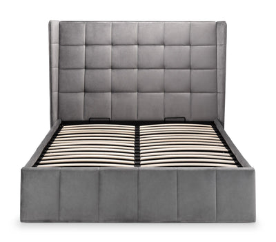 Gatsby Storage Ottoman Bed - Light Grey – Julian Bowen, view 7
