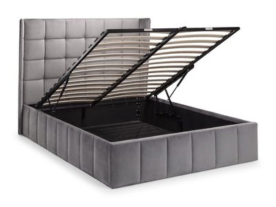 Gatsby Storage Ottoman Bed - Light Grey – Julian Bowen, view 6