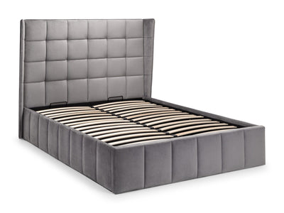 Gatsby Storage Ottoman Bed - Light Grey – Julian Bowen, view 5