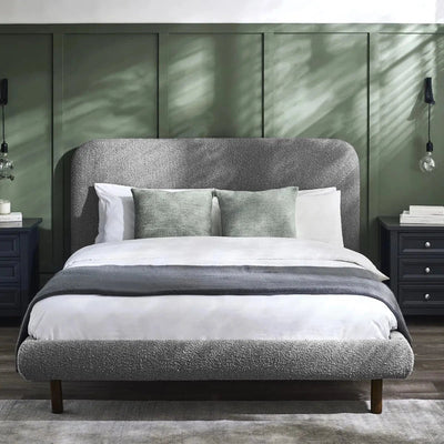 Hannah Boucle Bed - Grey – Julian Bowen, view 2