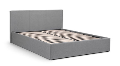 Rialto Lift-Up Storage Bed In Linen Fabric - Light Grey – Julian Bowen, view 2