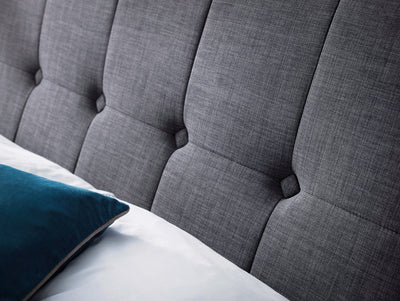 Sorrento High Headboard Fabric Bed - Slate Linen – Julian Bowen, view 3