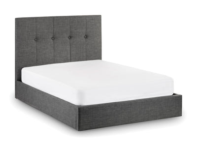 Sorrento Lift-Up Fabric Storage Bed - Slate Linen – Julian Bowen, view 4