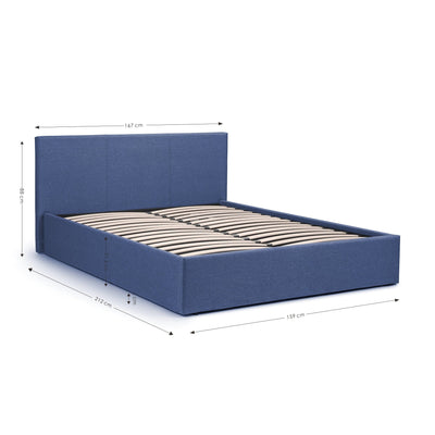 Rialto Lift-Up Storage Bed - Blue Linen – Julian Bowen, view 11