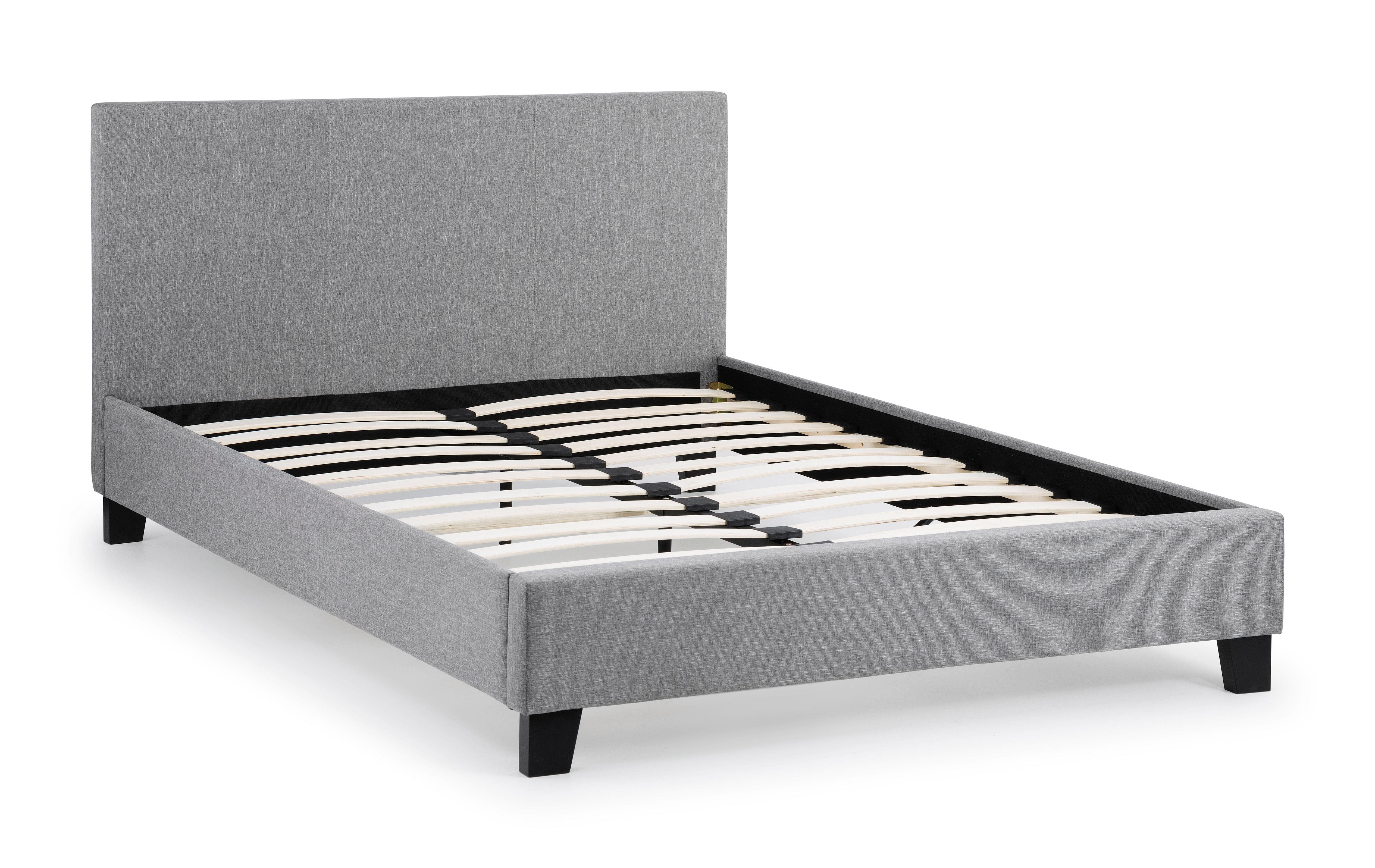 Rialto Light Grey Linen Bed - Grey Linen – Julian Bowen, view 2