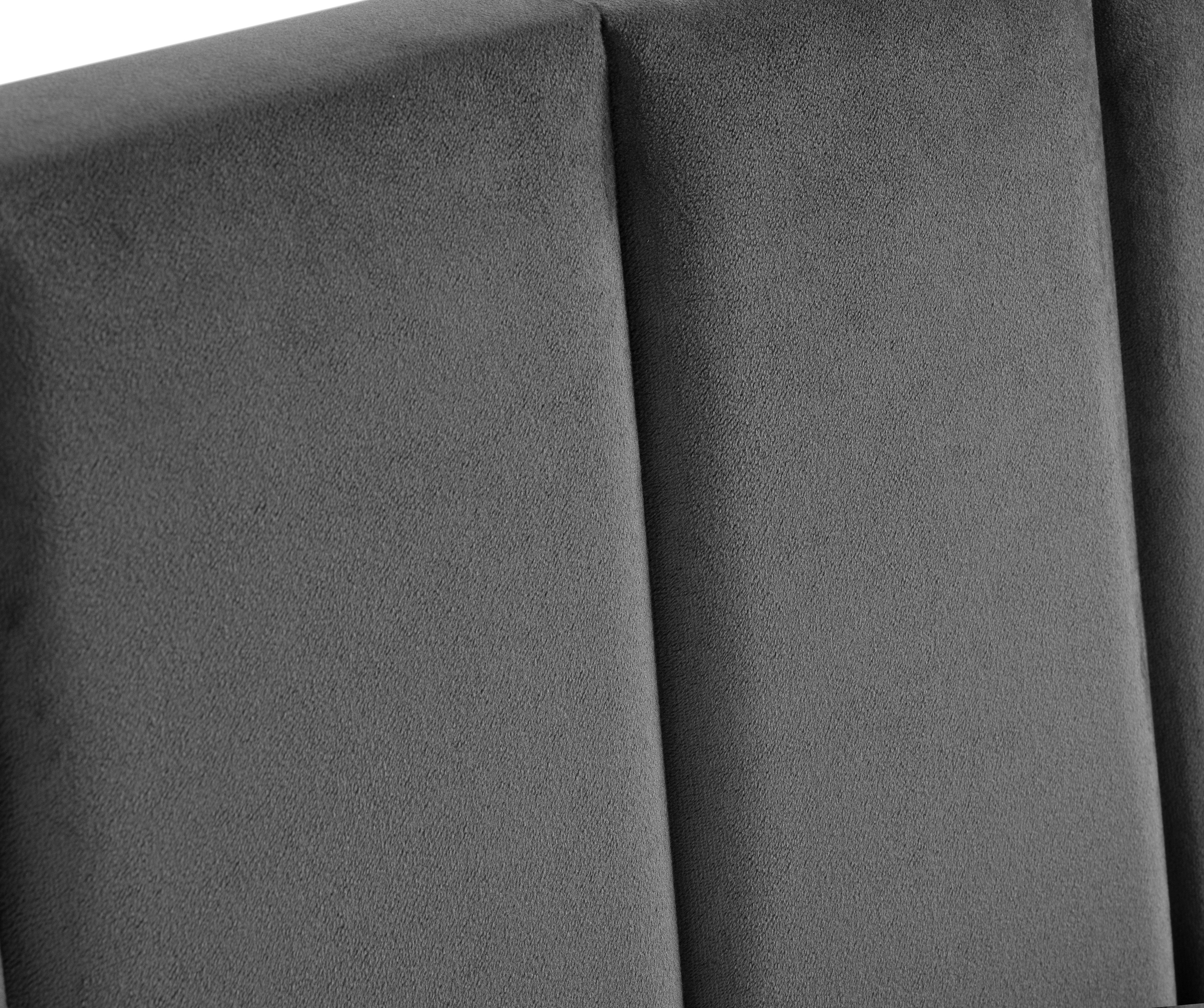 Rosa Velvet Bed - Grey – Julian Bowen, view 16