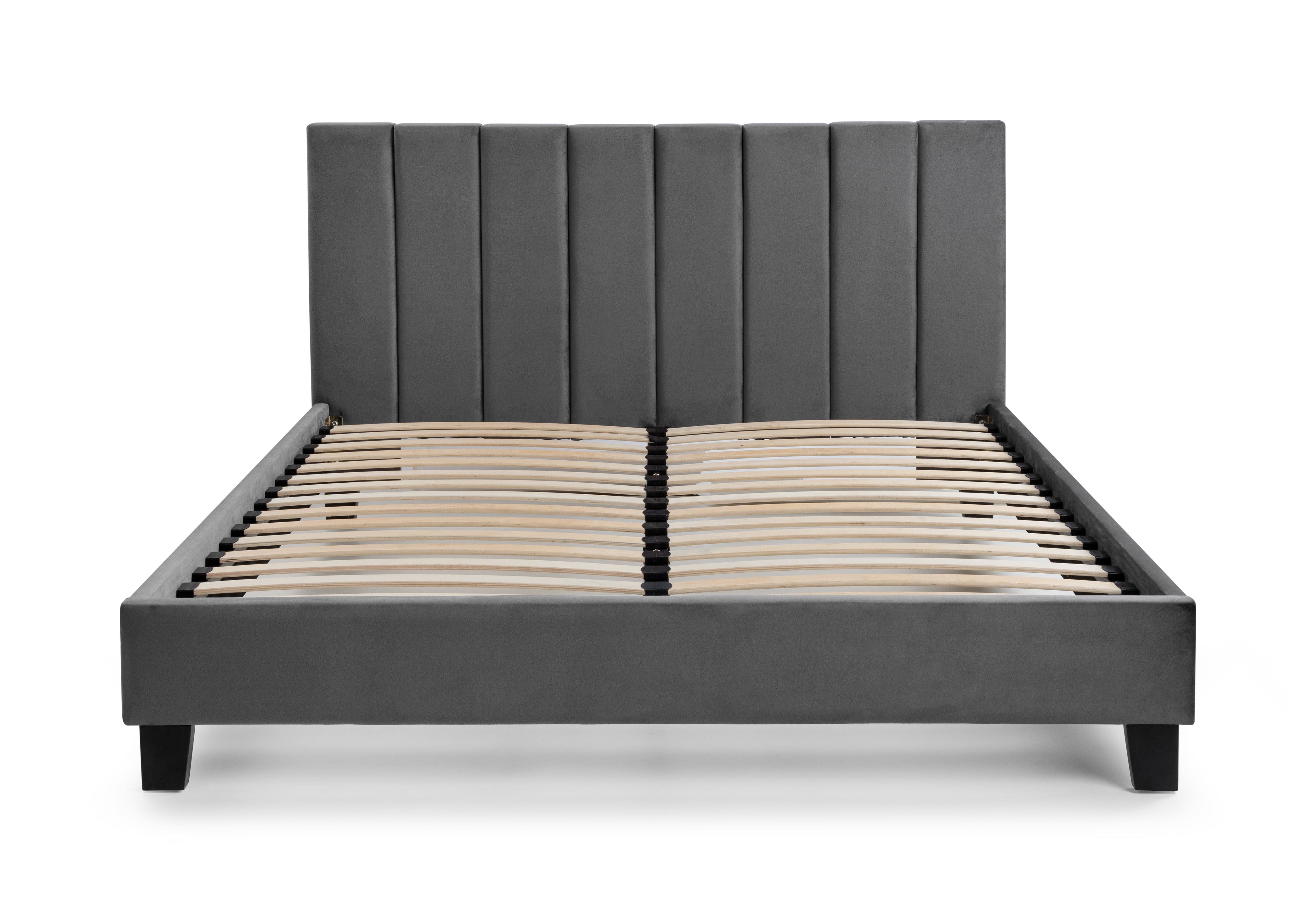 Rosa Velvet Bed - Grey – Julian Bowen, view 15