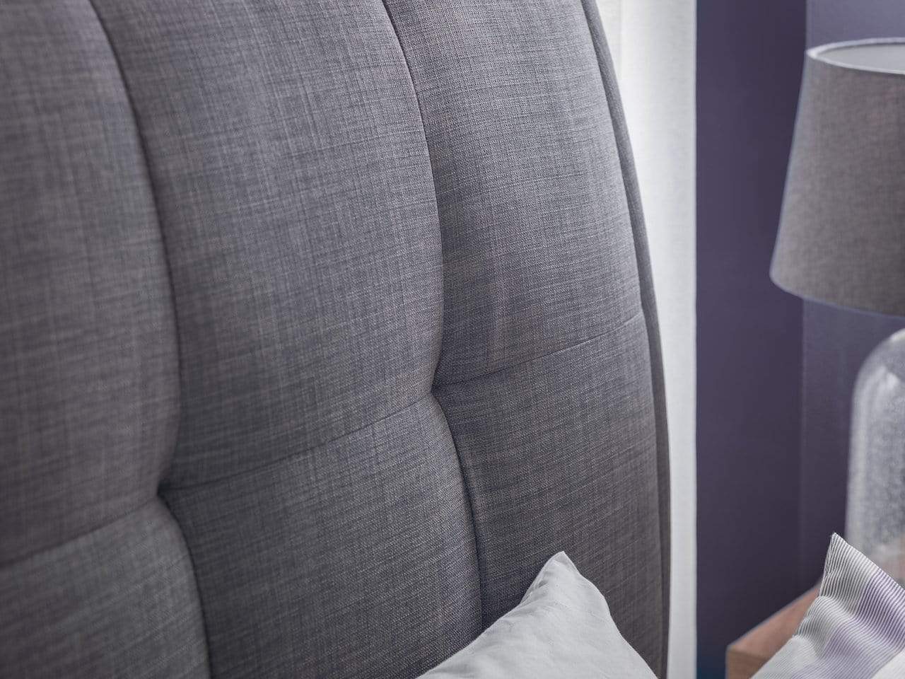Julian Bowen Fabric Bed Santorini Drawer Bed Slate Linen - Santorini - Grey Bed Kings