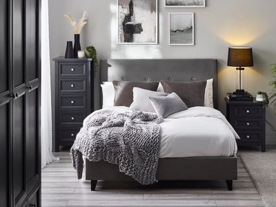 Shoreditch High Headboard Bed - Slate Grey – Julian Bowen, view 2