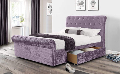 Julian Bowen Fabric Bed Verona 2 Drawer Storage Bed Lilac Crush - Verona - Lilac Crush Bed Kings
