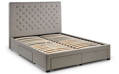 Wilton 4 Drawer Bed - Grey Linen – Julian Bowen