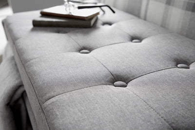 Verona Ottoman Bench Grey Fabric – GFW, view 4