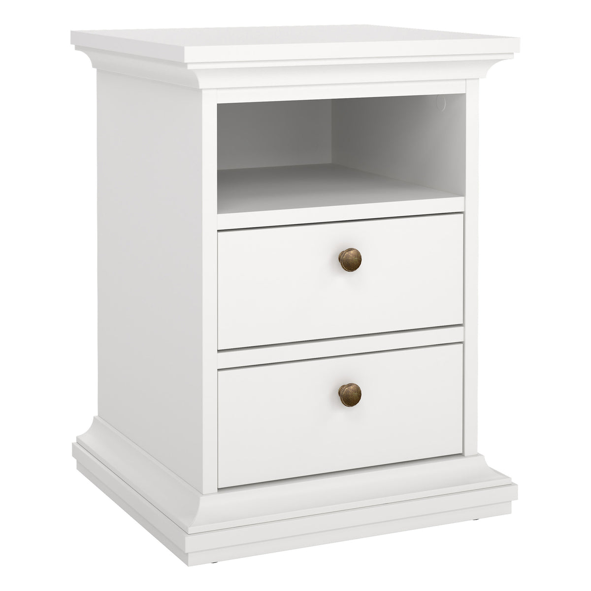 Paris bedroom package with wardrobe, chest and bedside in white, photo 2