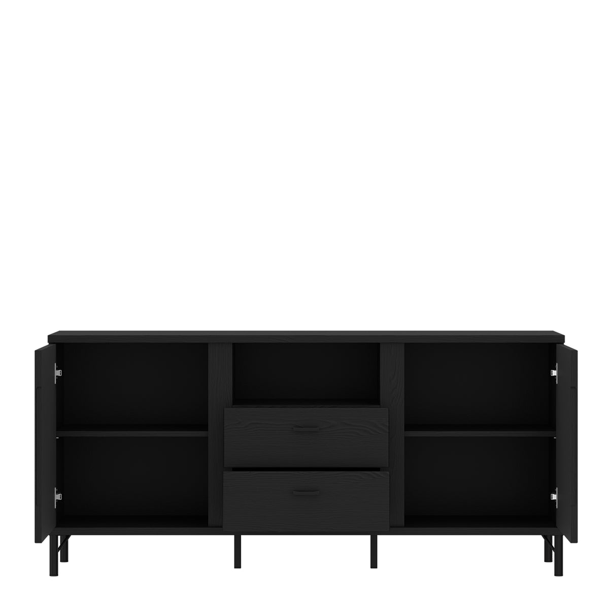 Lusaka 2 door TV cabinet in black graphite, photo 3