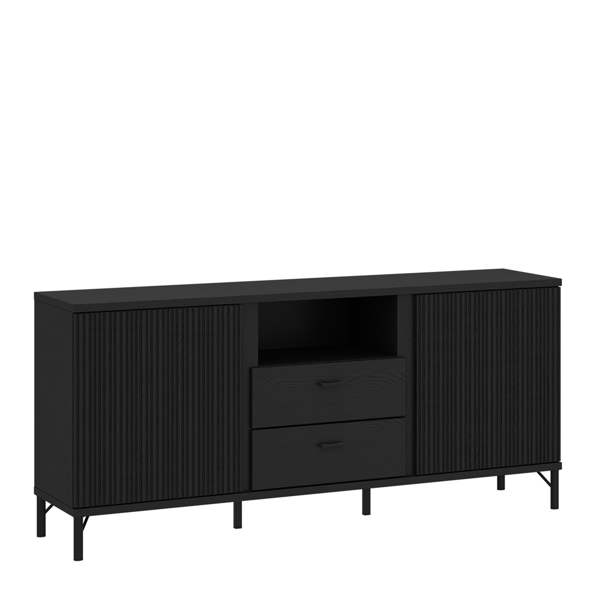 Lusaka 2 door TV cabinet in black graphite