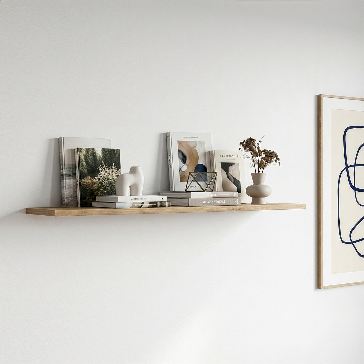 Corona 200 cm wall shelf in artisan oak, photo 3