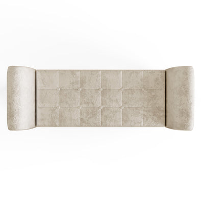 Verona Window Seat Oyster Crushed Velvet – GFW, view 9