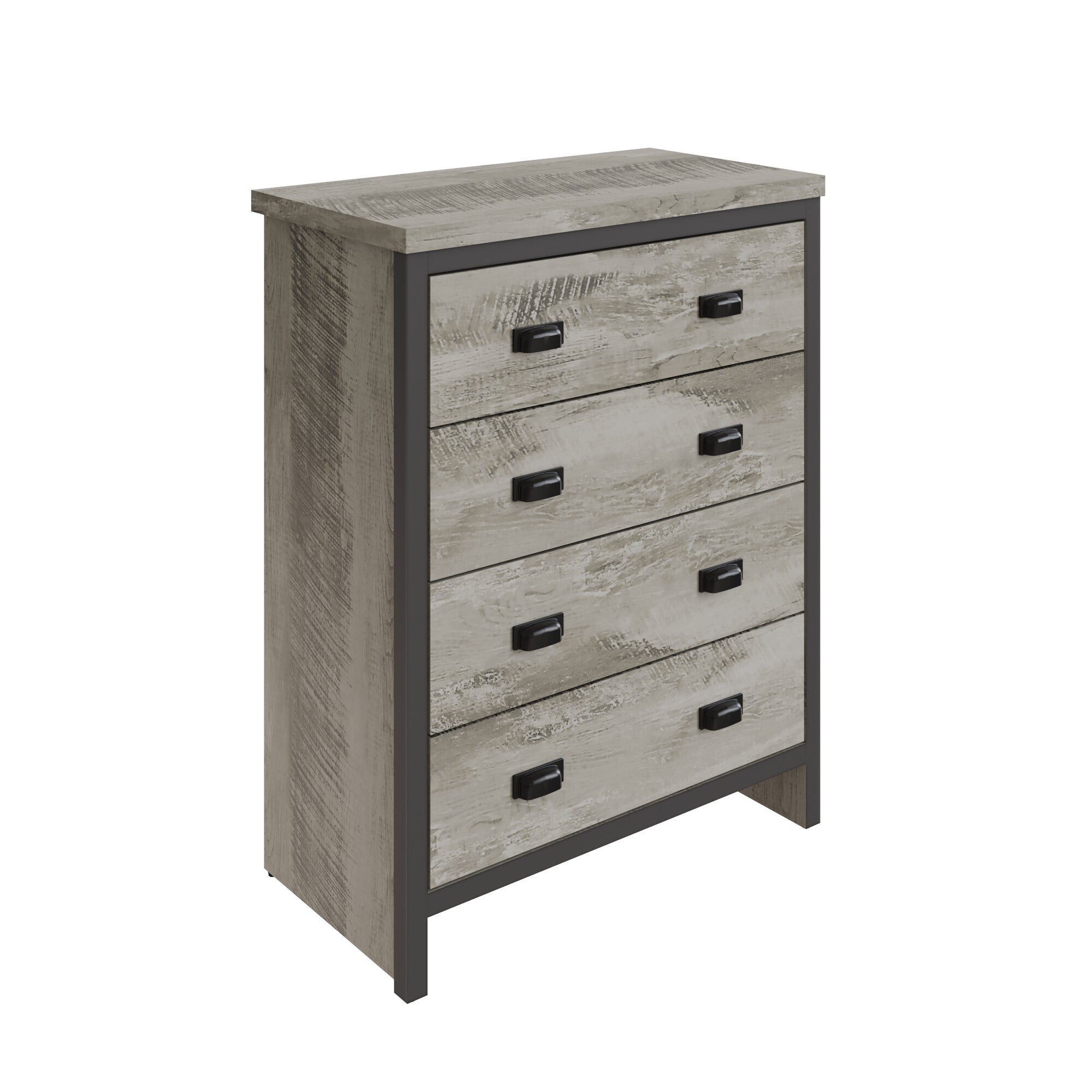 Boston 4 Drawer Chest Grey – GFW