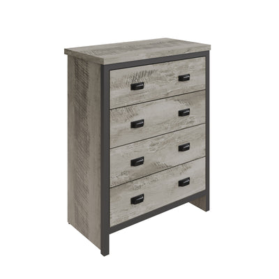 Boston 4 Drawer Chest Grey – GFW