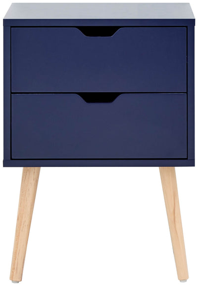 Nyborg Single 2 Drawer Bedside Nightshadow – Nightshadow