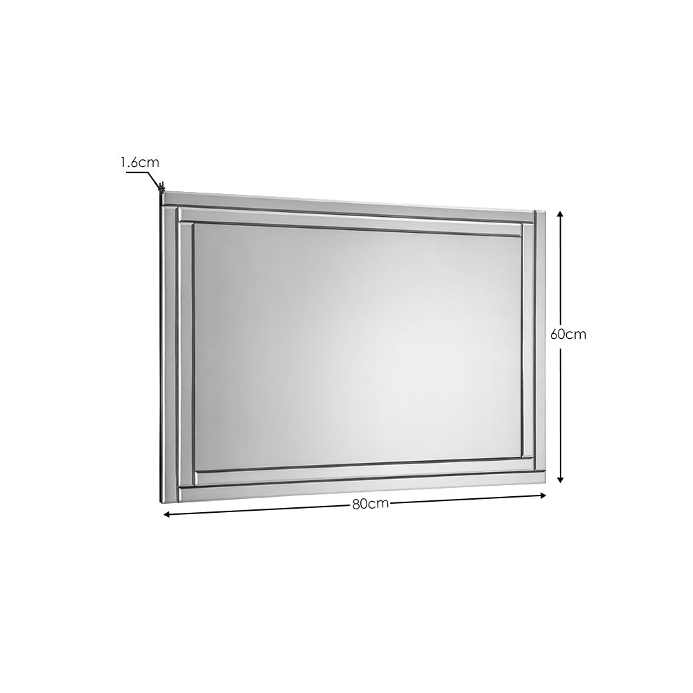 Deco Frameless Wall Mirror – Julian Bowen, view 3