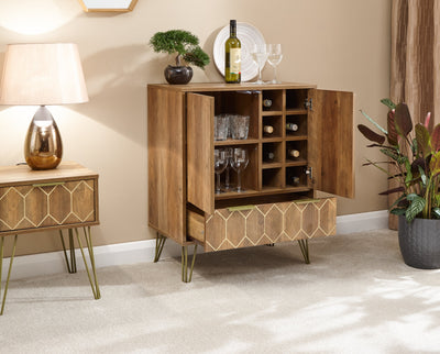 Orleans Wine Cabinet Mango – GFW, view 3