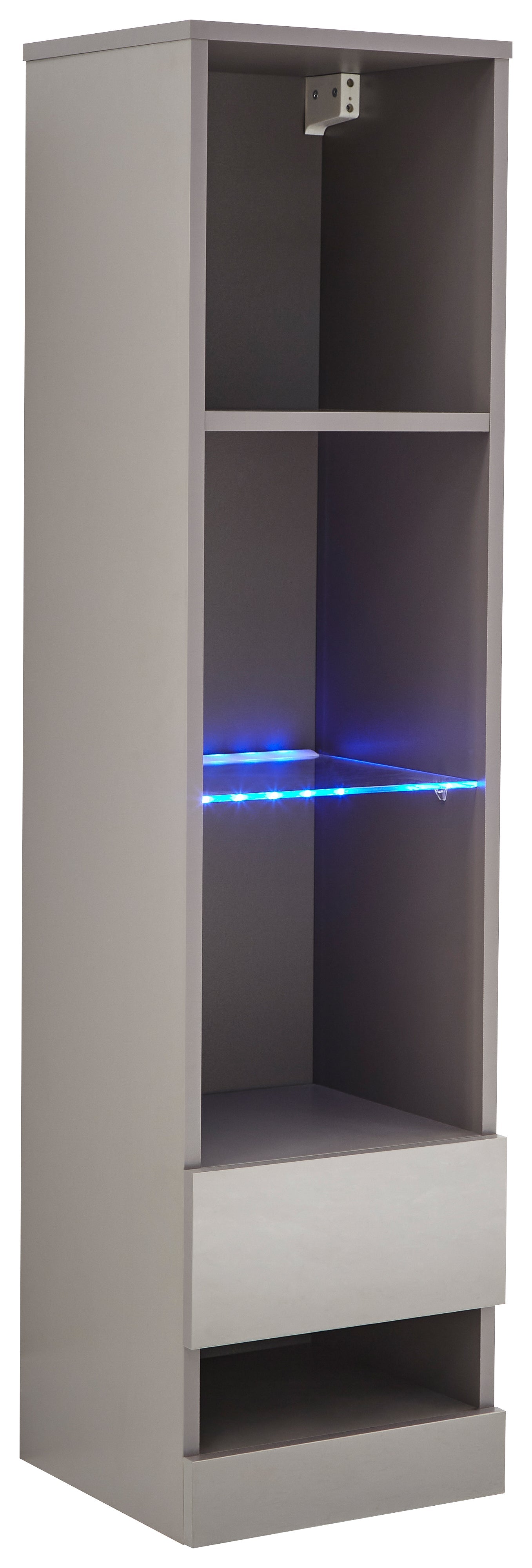 Galicia Tall Shelf Unit With Led Grey – GFW, view 12