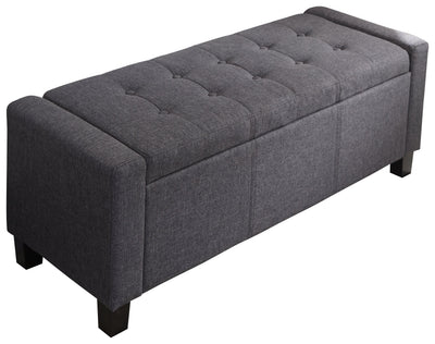 Verona Ottoman Bench Charcoal Grey Fabric – GFW