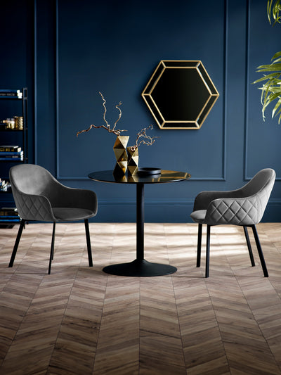 Lima Grey Velvet Dining Chairs (Set of 2) – Julian Bowen, view 11