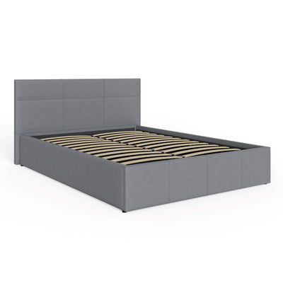 End Lift Ottoman Bed Grey Leather – GFW