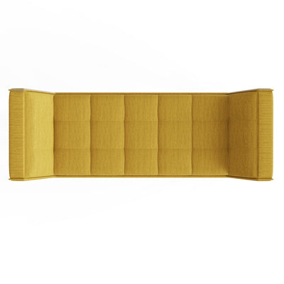 Milan Upholstered Bench Mustard – GFW, view 7