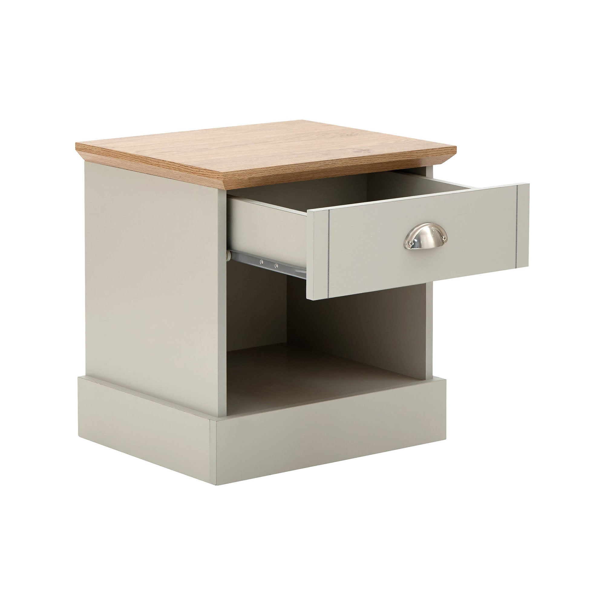Kendal 1 Drawer Bedside Grey – GFW, view 10