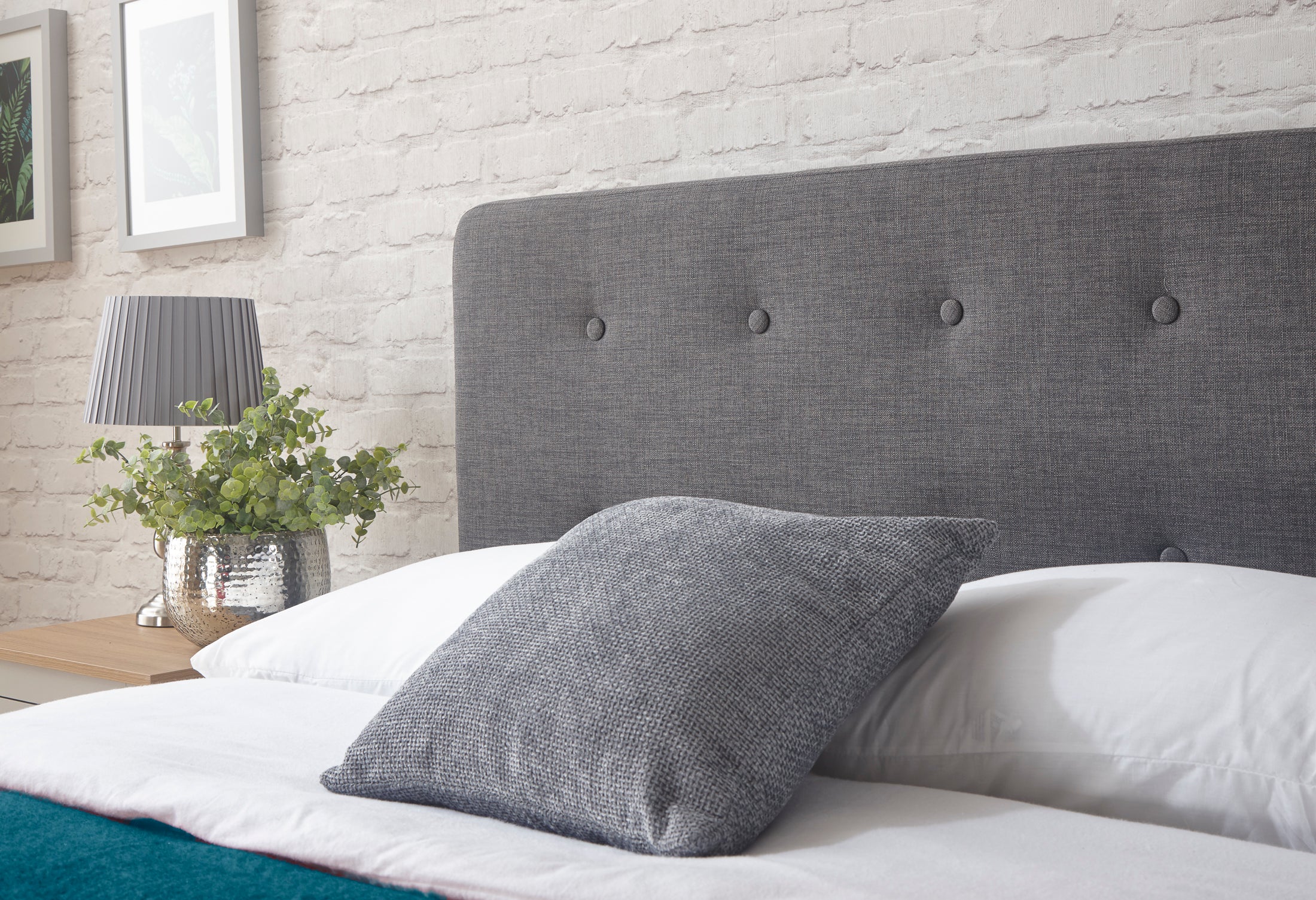 Ashbourne Fabric Upholstered Bed Grey – GFW, view 35
